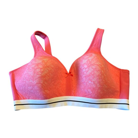 Cacique Lightly Lined No Wire Bra Pink 38DD - Picture 2 of 5